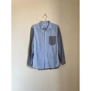 J.W. Anderson Uniqlo Gingham Cotton Long Sleeve Shirt in Blue Size LARGE